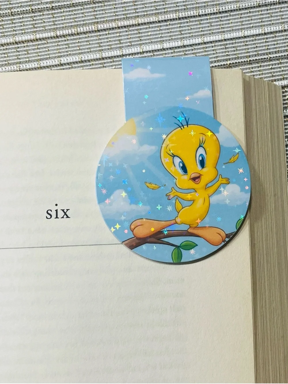 Tweety Bird Yellow 3D printed Keychain and magnetic bookmark set